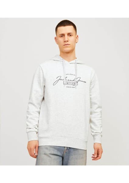 Jack & Jones Erkek Sweatshirt Beyaz 12256838 Jjferrıs Sweat