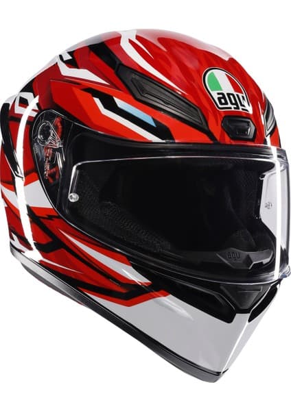 AGV K1 S LION BLACK RED WHITE KAPALI