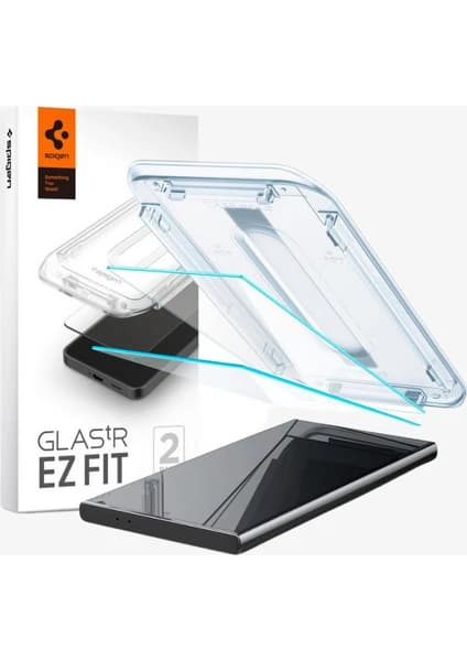 Spigen Samsung Galaxy S24 Ultra ile Uyumlu Cam Ekran Koruyucu Kolay Kurulum GLAS.tR EZ Fit Slim HD (2 Adet) - AGL07495