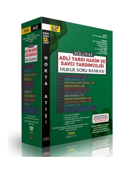 Külliyat Adli Hakim ve Savcı Yardımcılığı Hukuk Soru Bankası Savaş Yayınları Ekim
