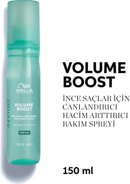 Wella Invigo Volume Boost İnce Telli Saçlar İçin Hacim Artırıcı Canlandırıcı Saç Spreyi 150