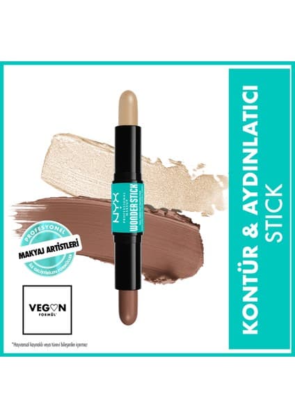 Nyx Professional Makeup Wonder Stick Universal Light Çift Taraflı Krem Kontür & Aydınlatıcı