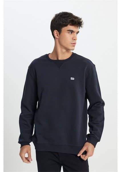 Lee Bisiklet Yaka Sweatshirt Siyah Erkek