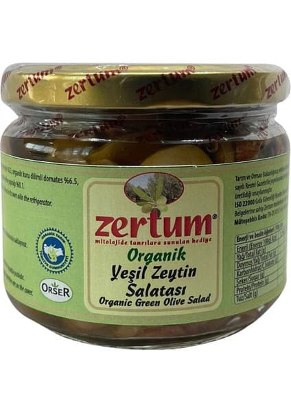 Zertum Organik Yeşil Zeytin Salatası 290