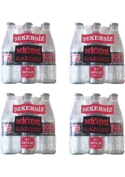 Niğde Gazozu Şekersiz 250 ml x 24 Adet Ferahlatıcı Lezzet ve Sağlıklı