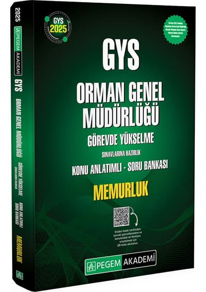 Pegem Akademi Yayıncılık 2026 GYS Orman Genel Müdürlüğü Konu Anlatımlı Soru
