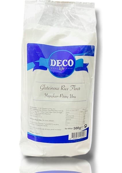 Deco 500 gr Yapışkan Pirinç Unu Glutensiz Özellikleriyle Mutfakta Kullanıma
