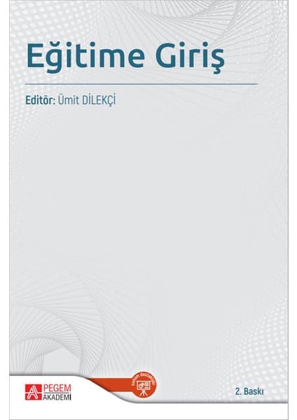 Pegem Akademi Yayıncılık Eğitime Giriş Kitabı ve