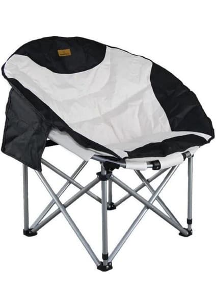 Katlanır Kamp Piknik Sandalyesi - Madfox Moonchair Deluxe - Siyah/Gri - 547212 - Taşıma