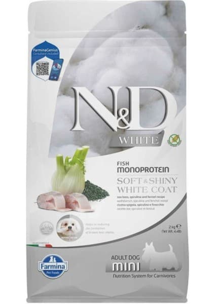 N&D White Mono Protein Balıklı Küçük Irk Yetişkin Köpek Maması 2 kg Premium İçerik ve Protein