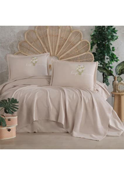 Butik Çift Kişilik Nakış Detaylı Pike Takımı Etta V5 Taş Fiyatı