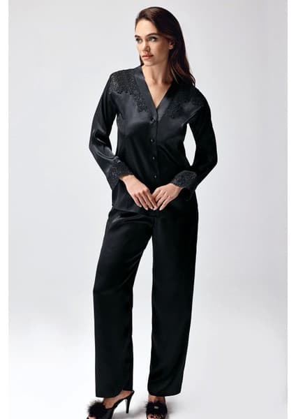 Freshness 9950-PT Saten Dantel Detaylı Pijama