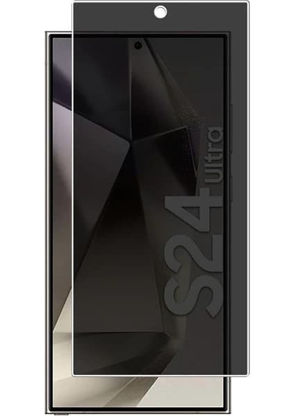 Fibaks Samsung Galaxy S24 Ultra Uyumlu Hayalet Ekran Koruyucu Tam Kapatan Gizli Tamperli Cam