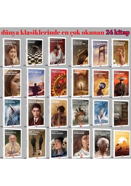 Kızıl Panda Yayınları En Çok Okunan Dünya Klasikleri Seti (24 Kitap) - Kolektif Yazarlardan Ciltsiz