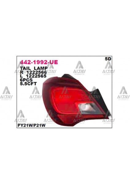 Depo Stop Lambası Dış Corsa E 2015 Sonrası Sol (Oem