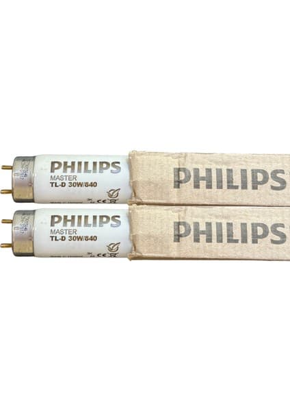 (2 Adet) Philips 30W 840 Günışığı (4000K) G13 DUYLU T8