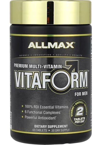 Allmax Vitaform Erkekler İçin Premium Multi-Vitamin, 60