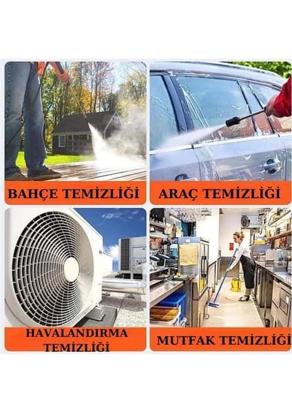 Şarjlı ve Yüksek Basınçlı Oto Yıkama Makinesi ve Sulama Tabancası Bahçe Yıkama