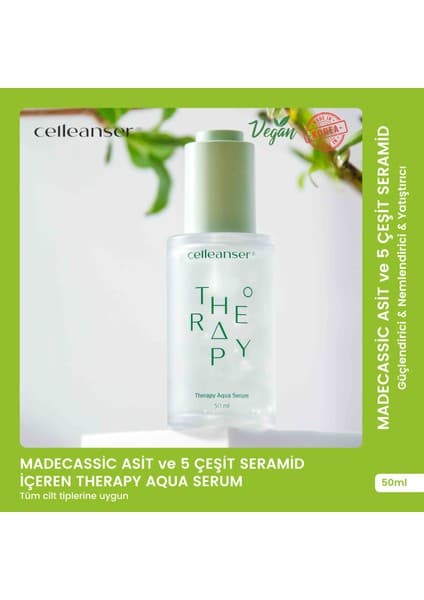 Madecassic Asit & 5 Çeşit Seramid Içeren Yatıştırıcı ve Nemlendirici Therapy Aqua
