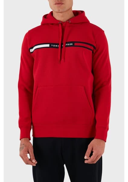 Tommy Hilfiger Pamuk Karışımlı Regular Fit Kanguru Cepli Kapüşonlu Sweat Erkek Sweat MW0MW37361