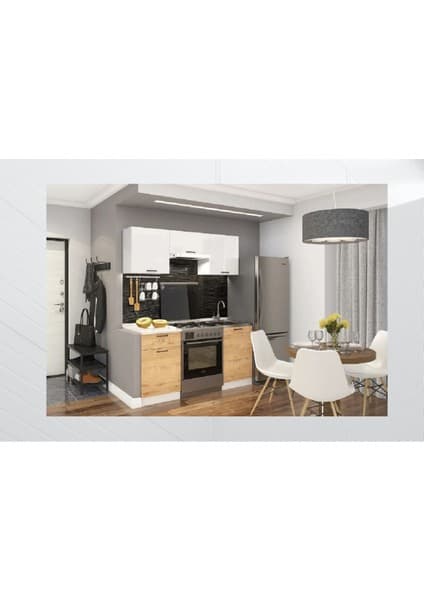 T Designo Mila Mutfak Dolabı Suntalam Malzeme ile 180 cm Modern Tasarım Geniş