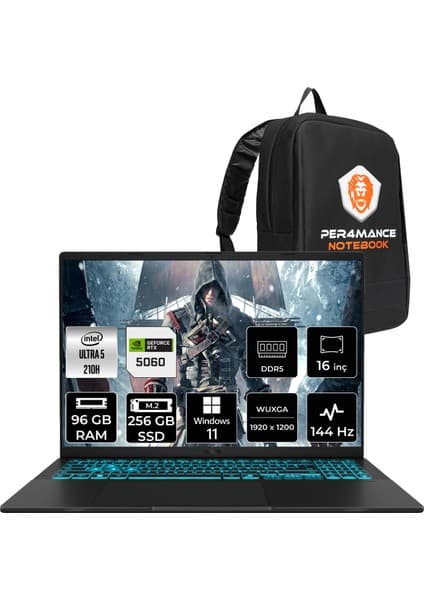 Asus Vivobook 16 Core 5 210H RTX 5060 8GB Gaming Laptop 96GB Fiyatı
