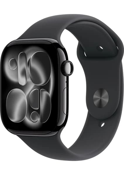 Apple Watch Series 11 Gps, 46 mm Simsiyah Alüminyum kasa ve Siyah Spor kordon - m/l