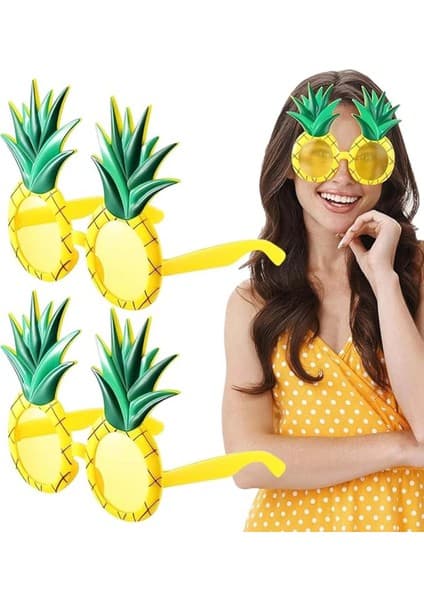 Tropikal Hawaii Ananas Şekilli Parti Gözlüğü 9.5 x 14
