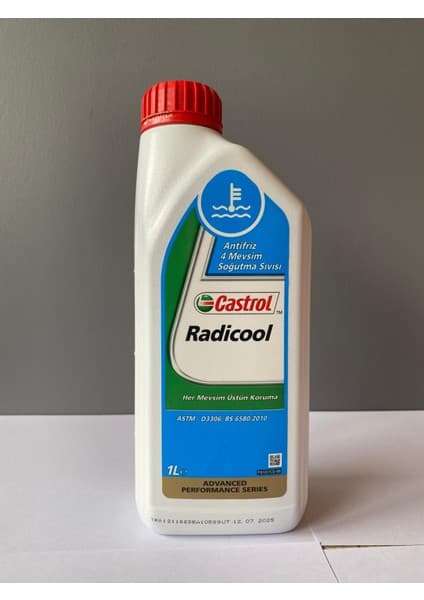 Castrol Radicool 1 Litre Mavi Renkli Antifriz Donma Karşıtı Soğutma