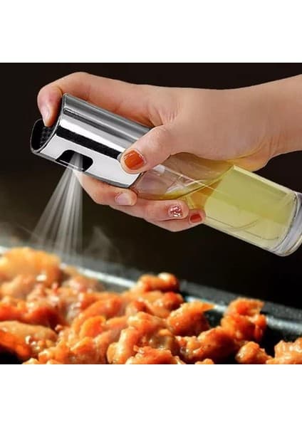 Cam Yağdanlık 100 ml – Zeytinyağı, Sirke, Limon ve Sos Için Püskürtücü Şişe | Cam Gövde + Abs Kap,
