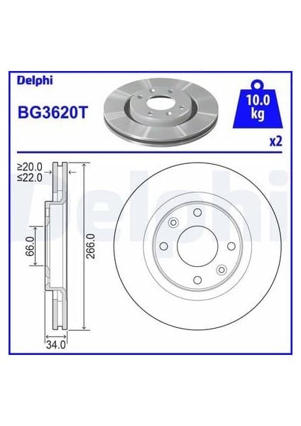 Delphı BG3620T - Ön Fren Aynası Corsa Fiyatı