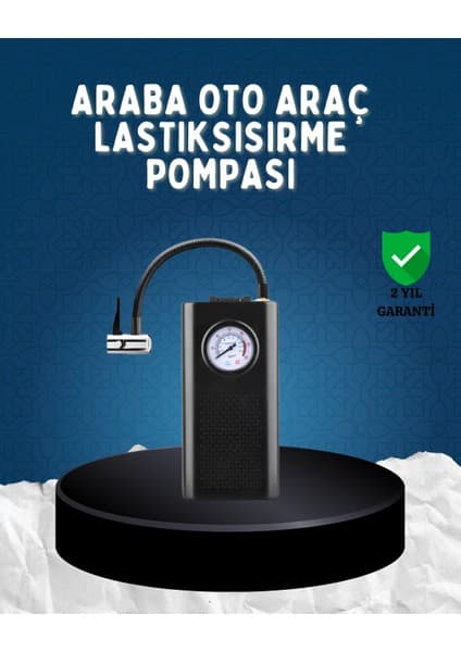Resveq Elektrikli Hava Kompresörü Type-C USB Şarjlı Çok Fonksiyonlu Lastik