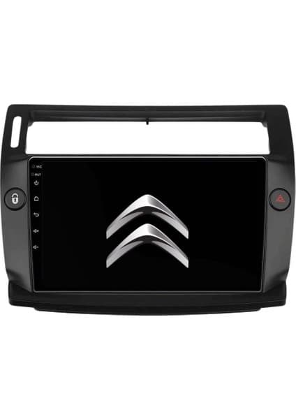 Citroen C4 Siyah Çerçeveli Android Multimedya Sistemi 6-128