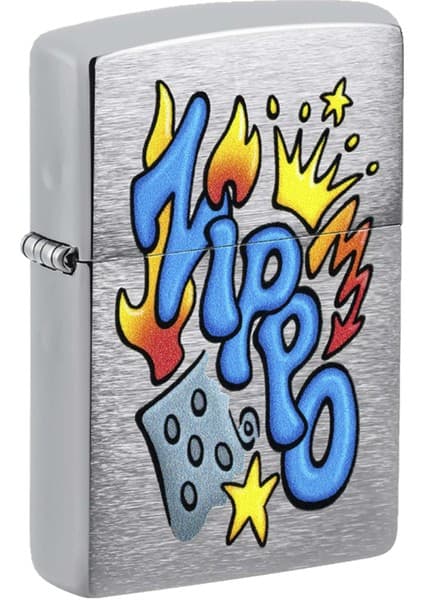 Zippo Design Çakmak - 46809-123403 Çelik Malzemeden Doldurulabilir Benzinli Rüzgar