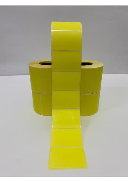40 x 60 Eczane Etiketi Sarı Renk 5 Rulo 5.000