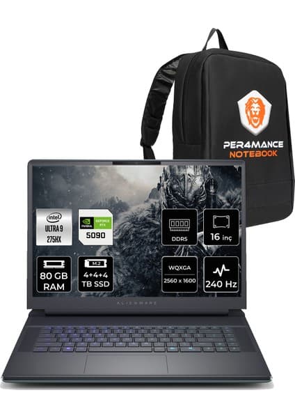 Dell Alienware 16 Area-51 Core Ultra 9 275HX RTX 5090 24GB Fiyatı