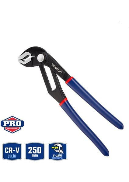Workpro WP231087 250MM Cr-V Profesyonel Ayarlı Düğmeli Fort