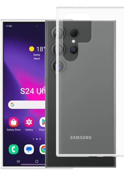 Royal Case Samsung Galaxy S24 Ultra Kılıf Şeffaf Esnek Yapılı Premium Silikon Kapak Ryc/azun Şeffaf