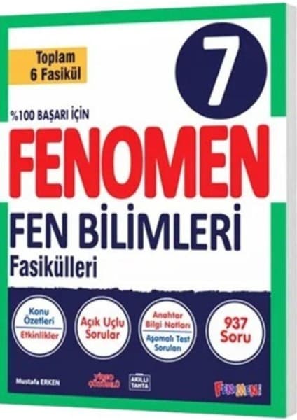 Belirtilmemiş Fenomen Okul 2024 7. Sınıf Fen Bilimeri Fasikül