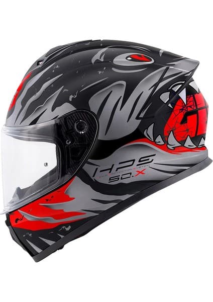 Givi Gıvı 50.x Sharkbıte Mat Siyah-Gri-Kırmızı