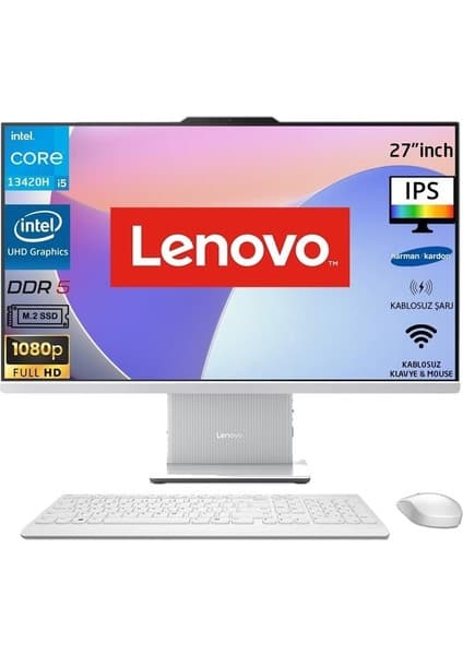 Lenovo Ideacentre Aıo 3 Intel Core I5 13420H 16GB 512GB SSD Windows 11 Pro 27" Fhd All In One