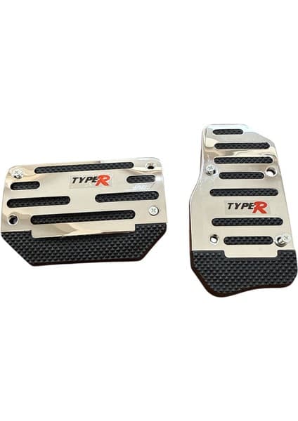 Universal Otomatik Metal Pedal Seti 2 Parça Krom