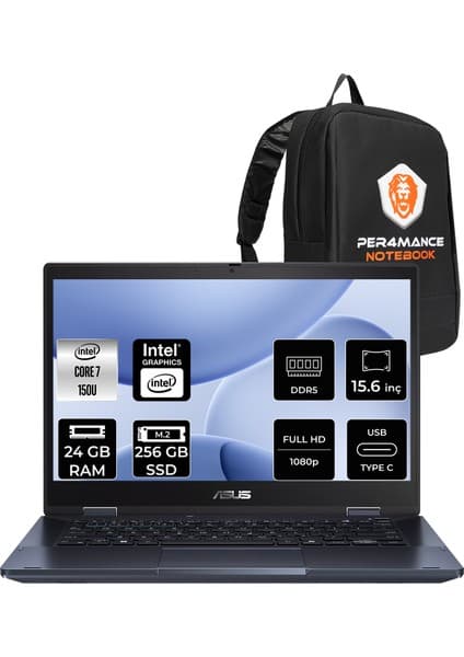 Asus Expertbook B1 Core 7 150U Notebook 24GB RAM 256GB SSD Fiyatı