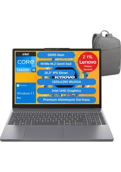 Lenovo Ideapad Slim 3 15IRH10 Intel Core I5-13420H 16GB 1TB SSD 15.3" Wuxga IPS Windows 11 Pro