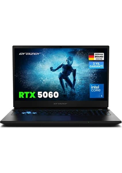 Erazer Deputy 15 P1 MD62764 Intel Core 5 210H 16GB 1TB SSD RTX5060 Freedos 15.6" 144Hz Fhd IPS Taşınabilir Bilgisayar