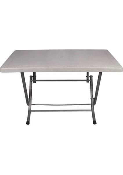 Katlanır Masa 70X120 Cm, H=75 Cm, Metal Ayaklı, Plastik, Kahve, Zeugma
