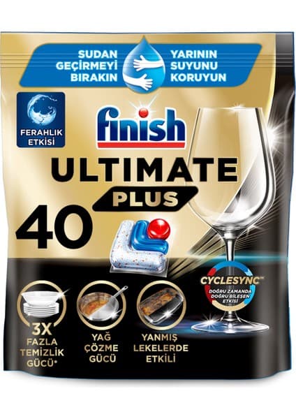 Finish Ultimate Plus Hepsi 1 Arada 40 Tablet 488 G 3