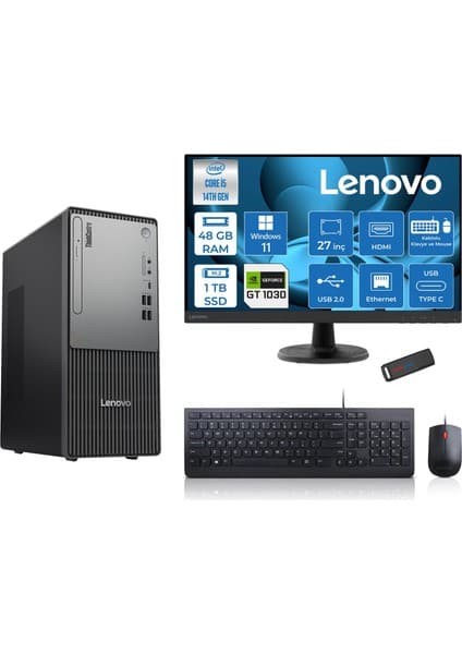 Lenovo Thinkcentre Neo 50T Gen5 Intel Core I5 14400 48GB Fiyatı