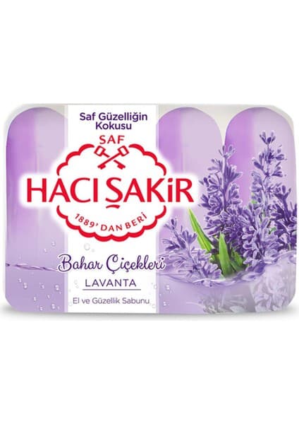 Hacı Şakir Bahar Çiçekleri Lavanta Güzellik Sabunu 4X70 G 4