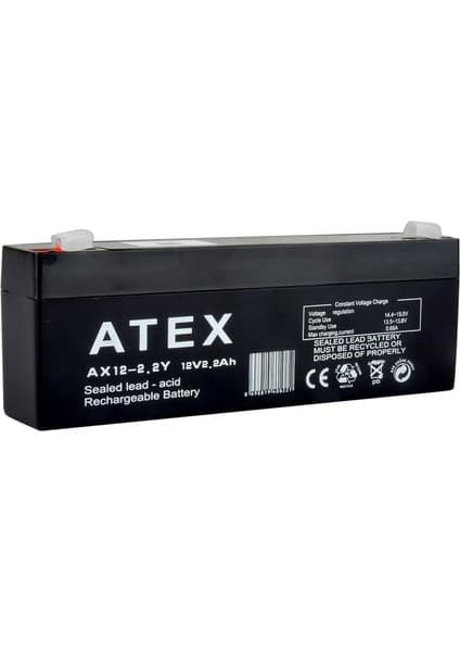 Atex AX12-2.2 12V 2.2 Ah Bakımsız Kuru